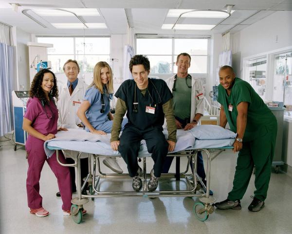 Bild 1 von 36: Im Bild (v.li.): Judy Reyes, Ken Jenkins, Sarah Chalke, Zach Braff, John C. McGinley, Donald Faison.
