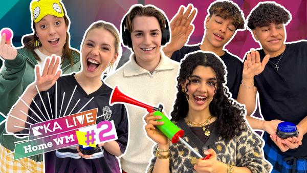 Bild 1 von 1: Im Pyjama: v.l.n.r.: Maria Ziffy, Esther Graf, Nevio Wendt, notselma, Justin und Samuel Singh.