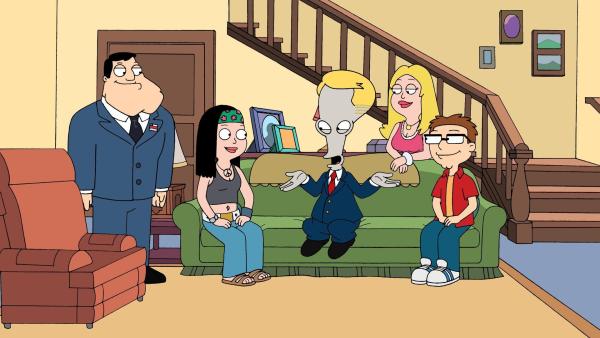 Bild 1 von 8: (v.l.n.r.) Stan Smith; Hayley Smith; Roger; Francine Smith; Steve Smith