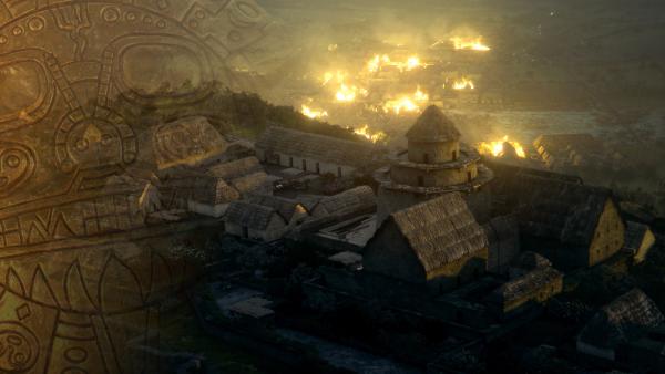 Bild 1 von 6: Interne Konflikte und eine Nachfolgekrise schwächen das Reich. Es kommt zu einem Bürgerkrieg zwischen den Söhnen des letzten Herrschers.