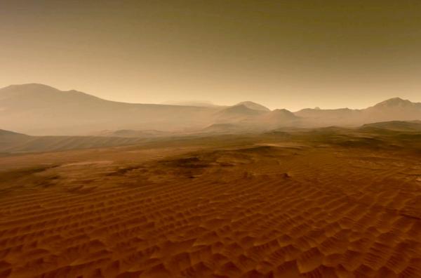 Bild 1 von 8: Der Mars ist, von der Sonne aus gezählt, der vierte Planet im Sonnensystem und der äußere Nachbar der Erde.