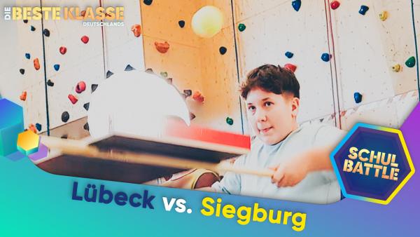 Bild 1 von 1: Schulbattle mit der Klasse 7C vom Johanneum zu Lübeck und der Klasse 7B vom Städtischen Arno-Gymnasium aus Siegburg