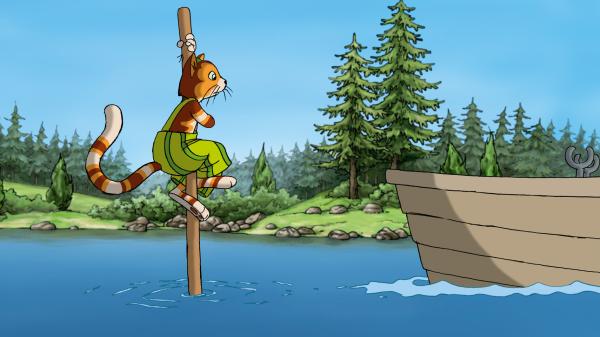 Bild 1 von 4: Findus traut seinen Augen nicht: Der tolle Hecht ist in einem anderen Boot gelandet...