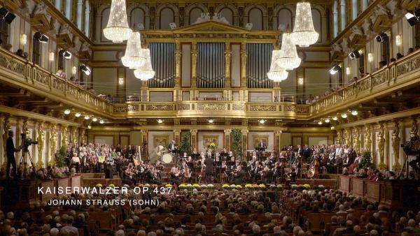 Bild 1 von 4: Im Bild: Der  beliebte Kaiserwalzer op. 437 Johann Strauß II. wird immer wieder gerne beim alljährlichen Neujahrskonzert der Wiener Philharmoniker ins Programm genommen.