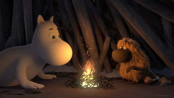 Bild 1 von 1: Mumintroll (l.) macht Bekanntschaft mit seinem Urahn (r.).