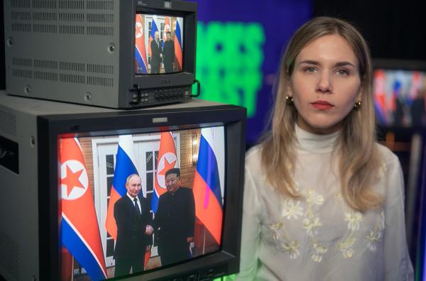 Bild 1 von 3: Masha Borzunova berichtet von der neuen Freundschaft zwischen Nordkorea und Russland.