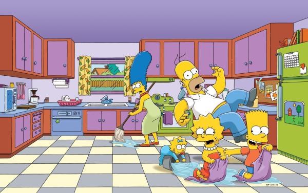 Bild 1 von 33: (28. Staffel) - Eine ganz besondere Familie: Maggie (2.v.l.), Marge (l.), Homer (M.), Bart (r.) und Lisa Simpson (2.v.r.) ...