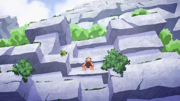 Bild 1 von 4: Beim Klettern wird Lad von seiner Höhenangst überwältigt. Kann er sich retten?