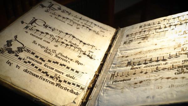 Bild 1 von 8: Im Bild: mittelalterliches Chorbuch.