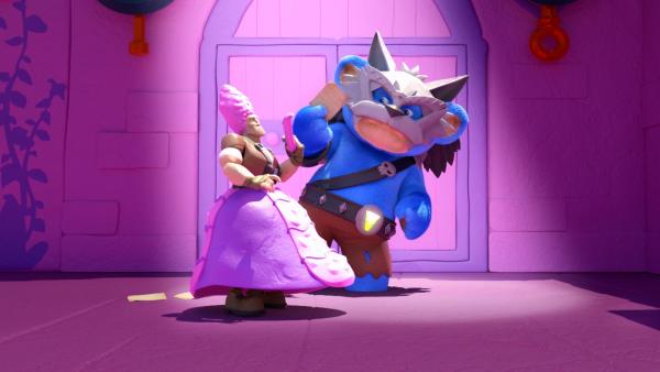 Bild 1 von 2: Barbärio und der Käpt'n spielen in Galileos Theaterstück mit.