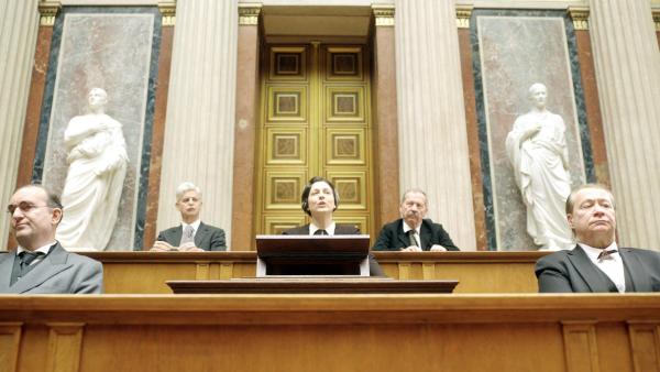 Bild 1 von 12: Im Bild: Anna Boschek bei Rede im Parlament.