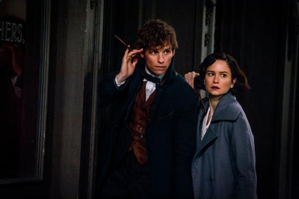 Bild 1 von 8: (L-r) EDDIE REDMAYNE as Newt and KATHERINE WATERSTON as Tina in Warner Bros. Pictures' fantasy adventure \