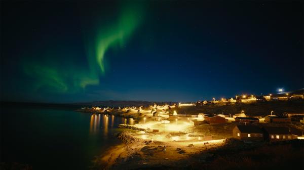 Bild 1 von 7: Polarlichter bei Nacht.