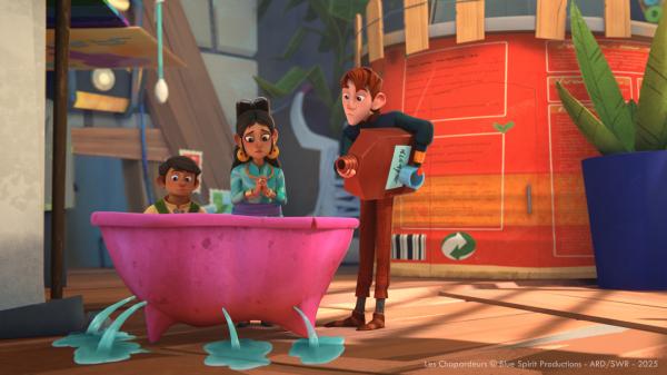 Bild 1 von 3: Ups. Die Wanne von Bernard und Pheeta hat Löcher.