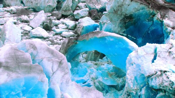 Bild 1 von 15: Gebrochenes Eisfeld mit \