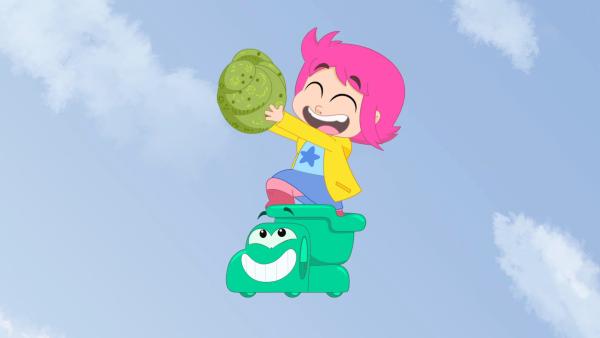 Bild 1 von 3: Ernest und Rebecca haben es geschafft. Sie haben das Dino-Ei wieder zurück erobert!