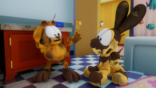 Bild 1 von 2: Jon will seine Tiere baden, doch die flüchten. Zu dumm, dass Jon eine Prämie verspricht für denjenigen, der sie säubert.