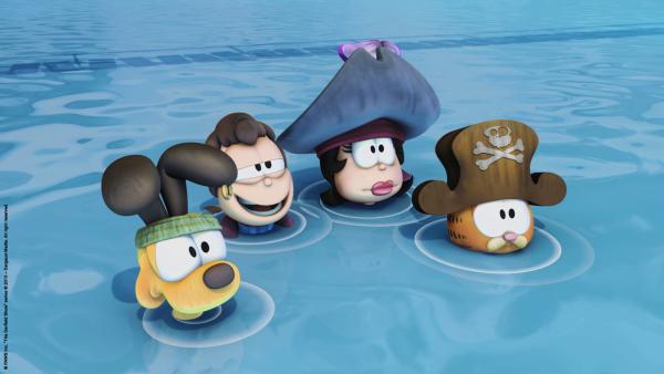 Bild 1 von 3: Garfield und seine Crew sind Schiffbrüchige.