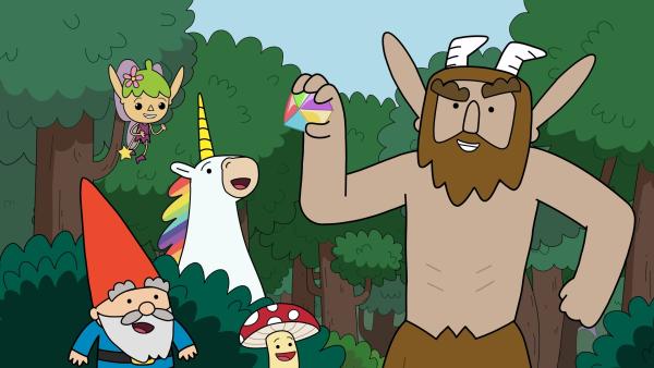 Bild 1 von 2: Die Helden Herbert, Twinkle, Blümchen, Tupfen und Hufius (von links) haben Balthasar das fünfteilige Amulett des Schutzes abgenommen.
© ZDF/Tiger Aspect Kids & Family Limited, Movimenti Production, Zodiak Kids & Family France and Monello Productions 2025 - Honorarfreie Verwendung gemäß AGB im redaktionellen Zusammenhang mit genannter Sendung bei Nennung \