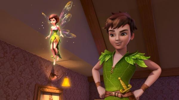 Bild 1 von 4: Peter Pan und Tinker Bell sind bei den Darling-Kinder gelandet und wollen sie mit nach Nimmerland nehmen.