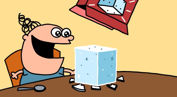 Bild 1 von 3: Trafalgar schaut begeistert auf einen Zuckerblock, der auf dem Tisch vor ihm liegt.© NDR/2023 DR & Nice Ninja - Honorarfreie Verwendung gemäß AGB im engen inhaltlichen redaktionellen Zusammenhang mit genannter Sendung bei Nennung \