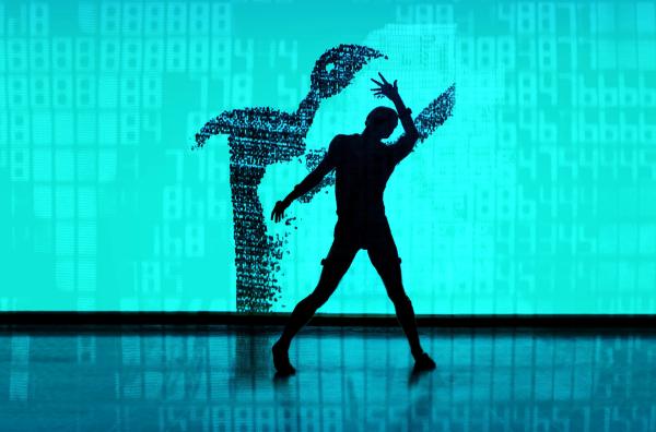 Bild 1 von 1: Alexander Whitleys Choreographie ?Anti-Body? erforscht die Form des menschlichen Körpers und den technologischen Drang, ihn zu überwinden.