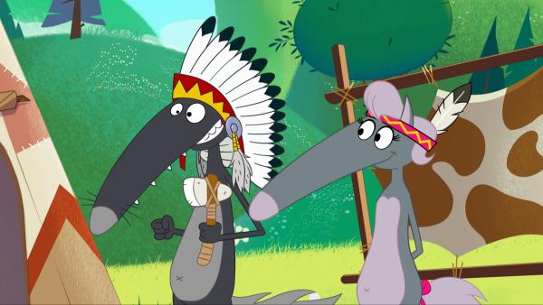Bild 1 von 5: Wolf will ein Apache sein und Wolfine eine Squaw.