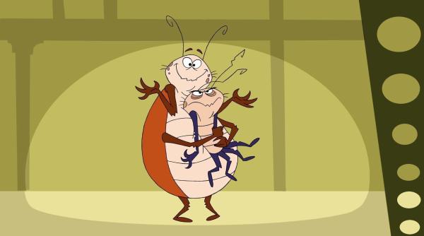 Bild 1 von 6: Rube und Reg sind Kakerlaken und Brüder. Aber sie sind alles andere als gewöhnlich, da sich Rube in RoboRoach - einen Superkäfer mit erstaunlichen Fähigkeiten - verwandeln kann.