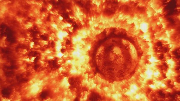 Bild 1 von 3: Die Temperaturen und der Druck im Inneren eines Riesensterns sind immens. Wenn sie explodieren, werden unbeschreiblich große Energiemengen frei.