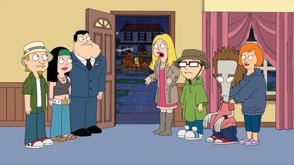 Bild 1 von 8: (v.l.n.r.) Jeff Fischer; Hayley Smith; Stan Smith; Francine Smith; Steve Smith; Roger