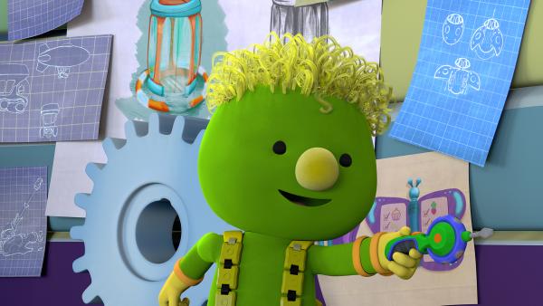 Bild 1 von 5: Flex hat die Idee, die Tüftler-Erfindungen im Tüftler-Pavillon auszustellen.