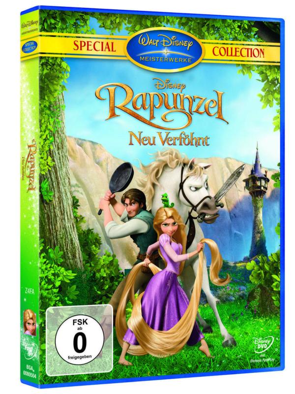 Bild 1 von 29: Flynn Rider ist ein Dieb, wie er im Buche steht. Smart, charmant und seinen hartnäckigen Verfolgern immer einen Schritt voraus. Doch als er eines Tages auf der Flucht einen scheinbar verwaisten Turm im Wald entdeckt, erlebt er eine haarige Überraschung. Dort trifft der gewiefte Gauner auf Rapunzel, ein Mädchen mit langem, seidig glänzendem blondem Haar. Sie fängt ihn mit ihren Haaren und fesselt ihn damit an einen Stuhl. Rapunzel will raus aus dem Turm und entgegen aller Überlieferung beginnt für das ungleiche Duo ein haarsträubend komisches und warmherzig verwuscheltes Abenteuer, bei dem sich die beiden mehr als einmal in den Haaren liegen...