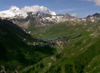 Die französischen Alpen von oben