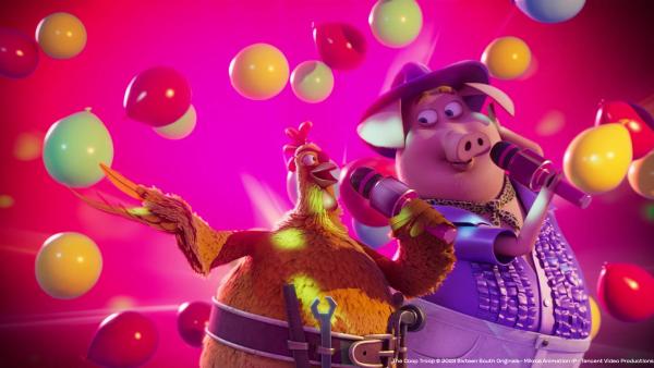 Bild 1 von 1: Flo und Clive glänzen beim Karaoke.