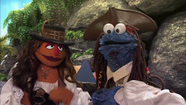 Bild 1 von 3: Krümelmonster (r.) ist Kapitän Snack Sparrow.