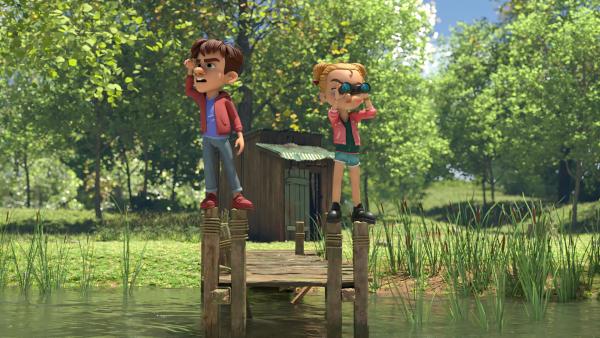 Bild 1 von 3: Hase und Marie sind beunruhigt über Samsons Abwesenheit. Macht er etwa gemeinsame Sache mit der gegnerischen Bande?