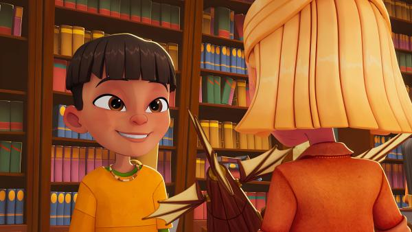 Bild 1 von 4: Tendo hat sich mit Sophie angefreundet und kommt hinter das Geheimnis der Dinos.