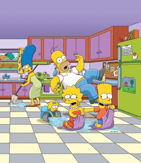 Bild 1 von 34: (28. Staffel) - Eine ganz besondere Familie: Maggie (2.v.l.), Marge (l.), Homer (M.), Bart (r.) und Lisa Simpson (2.v.r.) ...
