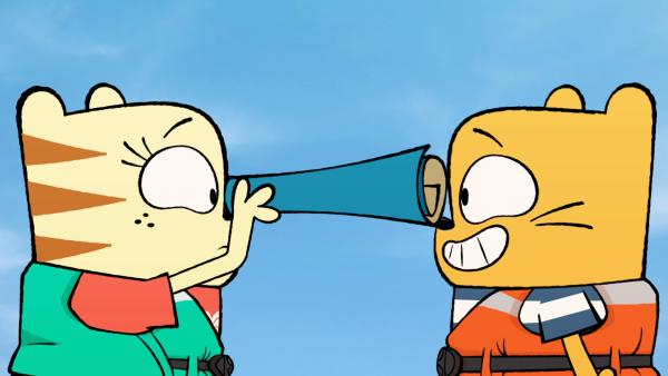 Bild 1 von 4: Moon und Ollie auf der Suche nach Günther Gans