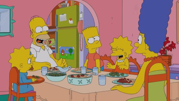 Bild 1 von 34: Eine ganz besondere Familie: Maggie (l.), Homer (2.v.l.), Bart (M.), Lisa (2.v.r.) und Marge (r.) ...