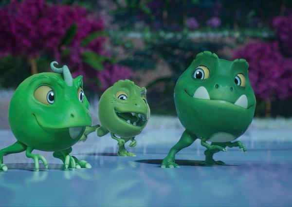 Bild 1 von 2: So ein Kälteeinbruch im Vegesaurier-Tal hat für die Erbs-Rexe auch schöne Seiten.