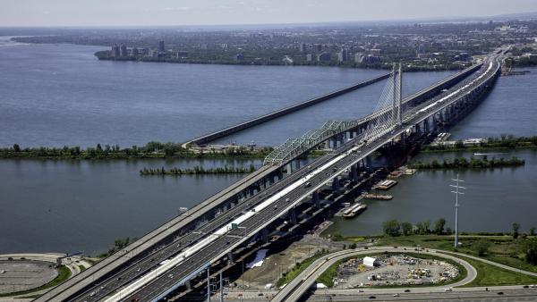 Bild 1 von 3: Die neue Samuel-De-Champlain-Brücke wurde im Juni 2019 offiziell eröffnet.