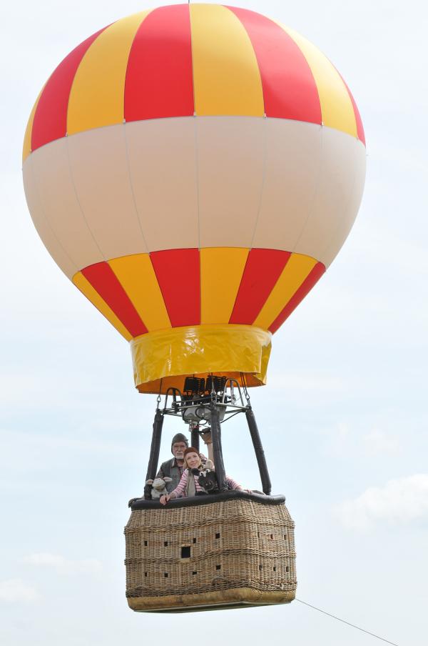 Bild 1 von 5: Pferd hat seine Flugangst überwunden und fliegt mit im Heißluftballon.