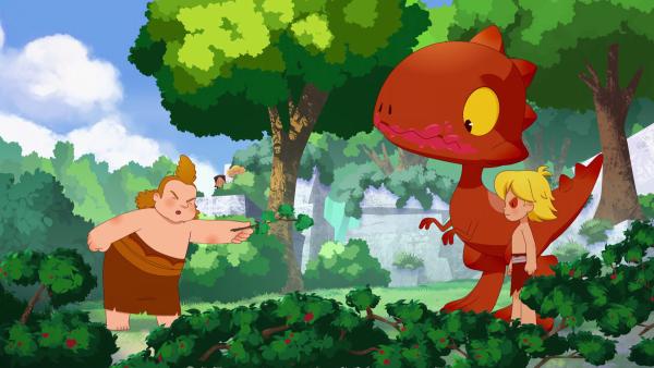 Bild 1 von 4: Nob beschuldigt Tumtum, der einen verdächtig roten Himbeermund hat. War es wirklich Tumtum oder stecken Lad und Nic dahinter?