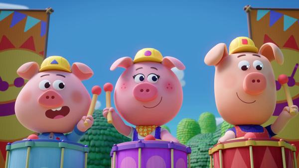 Bild 1 von 3: Charlie zählt ein und dann geht er los: Der Trommel-Krach!© ZDF/2025-XILAM ANIMATION/CUBE CREATIVE PRODUCTIONS/HORTA PRODUCTIONS - Honorarfreie Verwendung im redaktionellen Zusammenhang mit genannter Sendung bei Nennung \