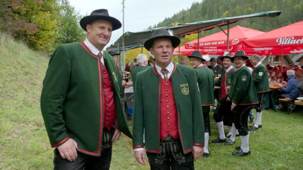 Bild 1 von 6: Im Bild: Obmann und Kapellmeister der Sirnitzer Trachtenkapelle.