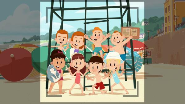 Bild 1 von 5: Hurra! Ein Urlaubsfoto von Nick und all seinen Freunden.