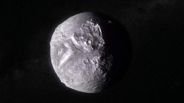 Bild 1 von 3: Die bizarren und extremen Landschaften auf dem Uranusmonds Miranda sind Zeugen seiner komplexen Entstehungsgeschichte.