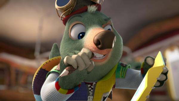 Bild 1 von 3: Wie fast alle in Maulwurfhausen kann es Moley kaum erwarten die Rätsel im wöchentliche erscheinenden Rätselbuch zu lösen.
© ZDF/Two Daughters Entertainment Ltd 2022 - Honorarfreie Verwendung gemäß AGB im engen inhaltlichen redaktionellen Zusammenhang mit genannter Sendung bei Nennung \
