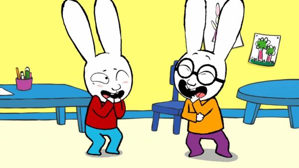 Bild 1 von 2: Mit Humor wird der Schultag für die Angsthasen Simon (l.) und Ferdinand (r.) doch noch zu einem schönen Erlebnis.